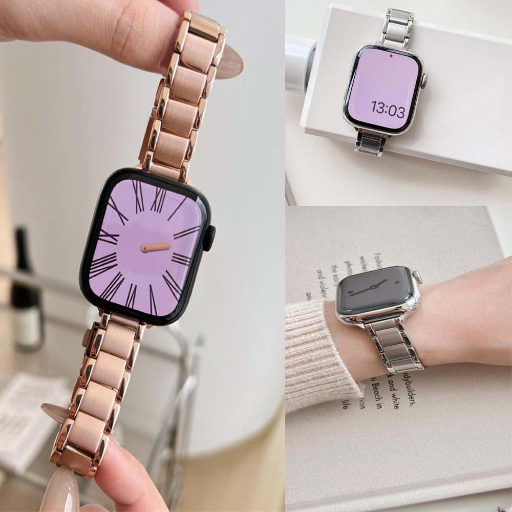 Luxury Watch Apple Bands - İnce Metal Bant Apple Watch Ultra