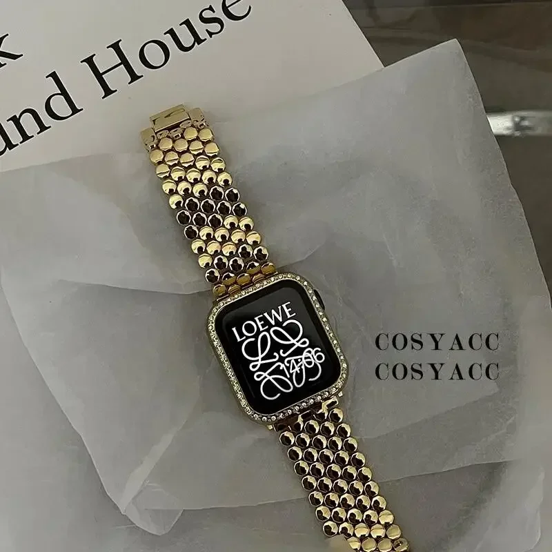 Luxury Watch Apple Bands - Kadın Paslanmaz Çelik Kayış Apple Watch