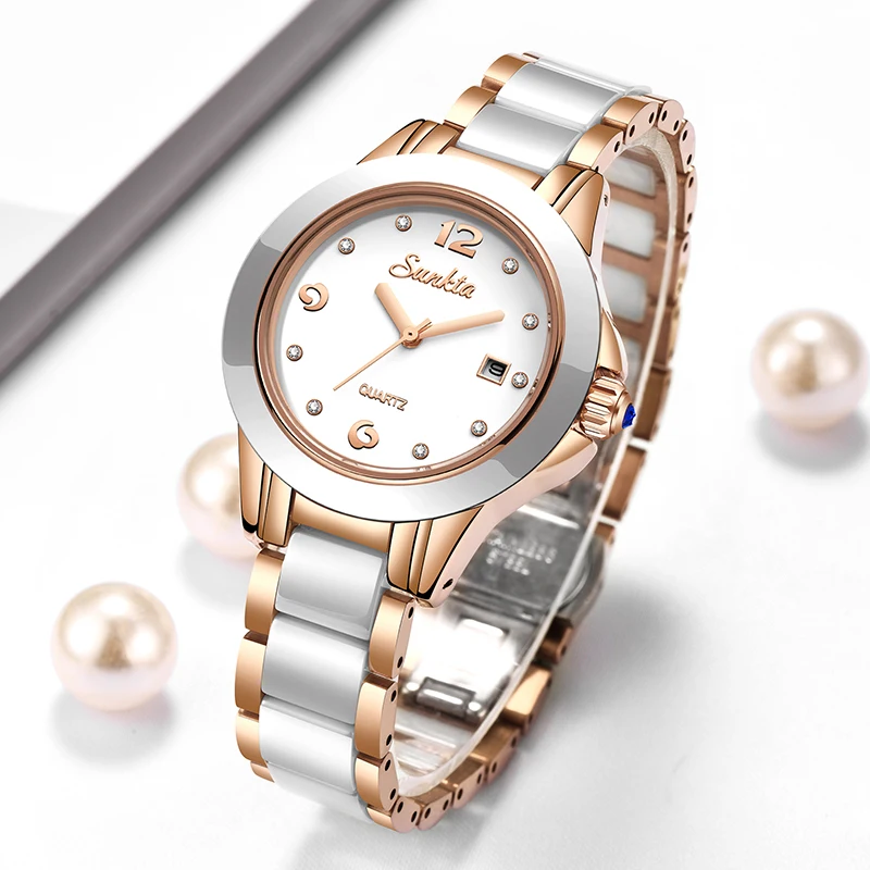 Luxury Watch Women - Sunkta Moda Rahat Kuvars Kadın Izle