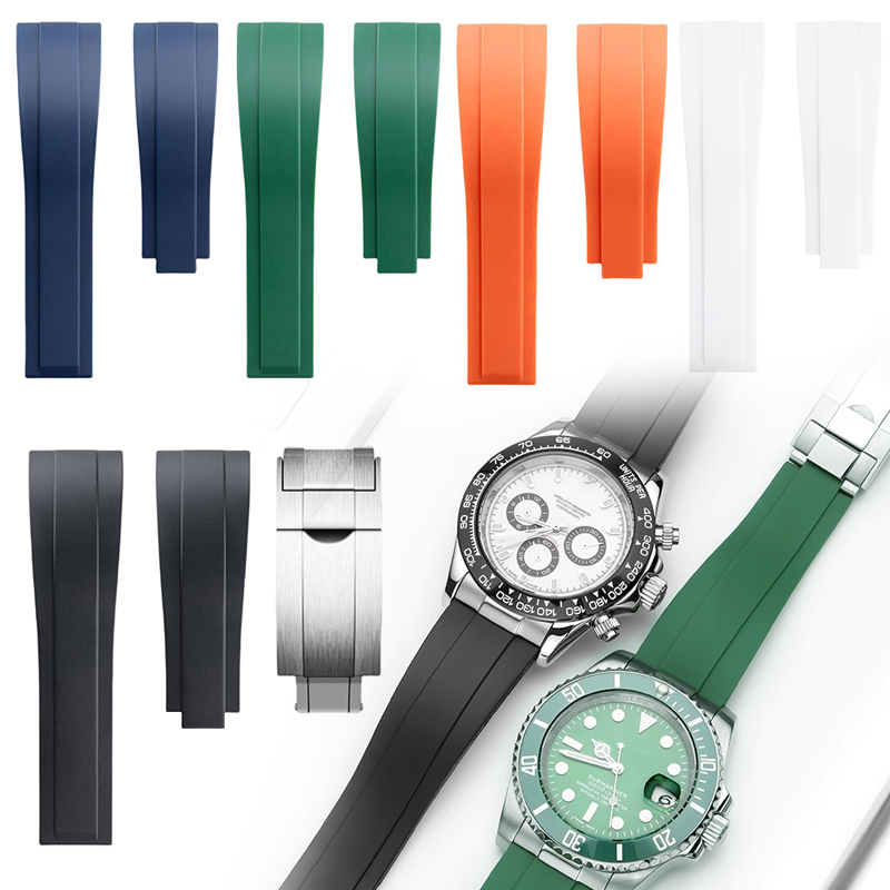 Luxury Watch Expensive - 20mm 21mm 22mm Silikon Kauçuk Kordonlu