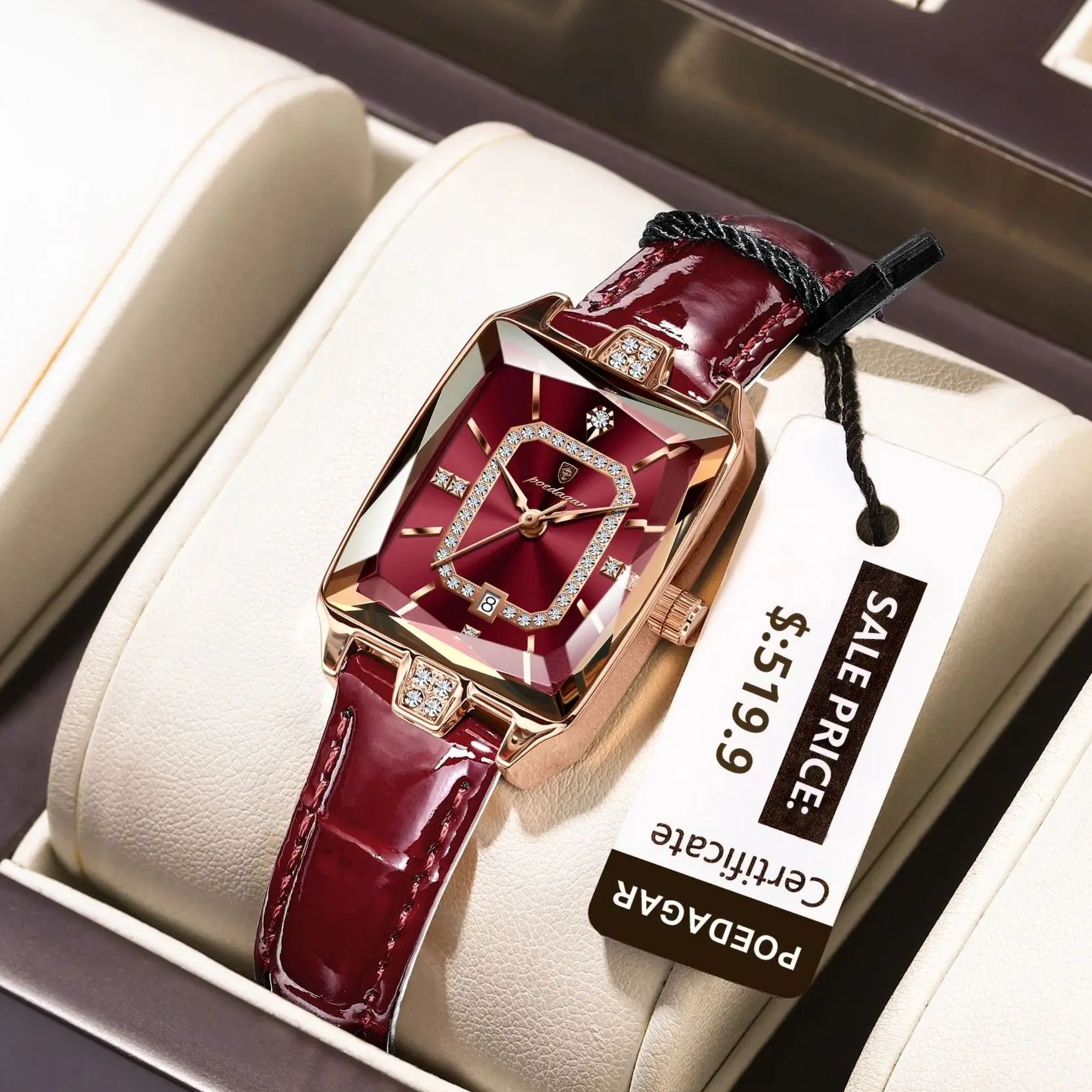 Luxury Watch Women - POEDAGAR Moda Dikdörtgen Kadın Kol Saati
