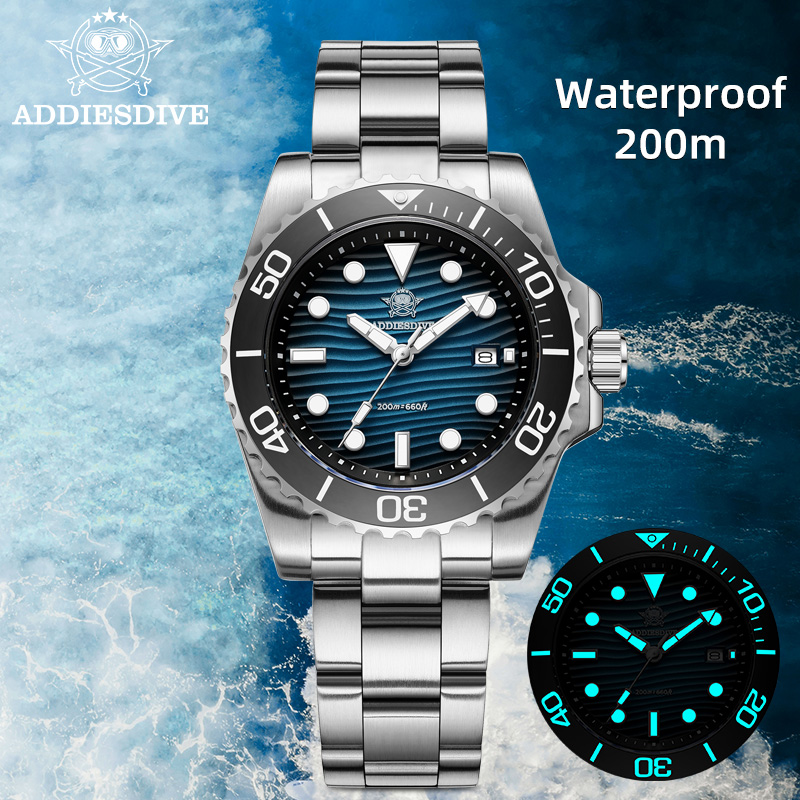 Luxury Watch Quality - ADDIESDIVE erkek 2115 Quartz saat Kum