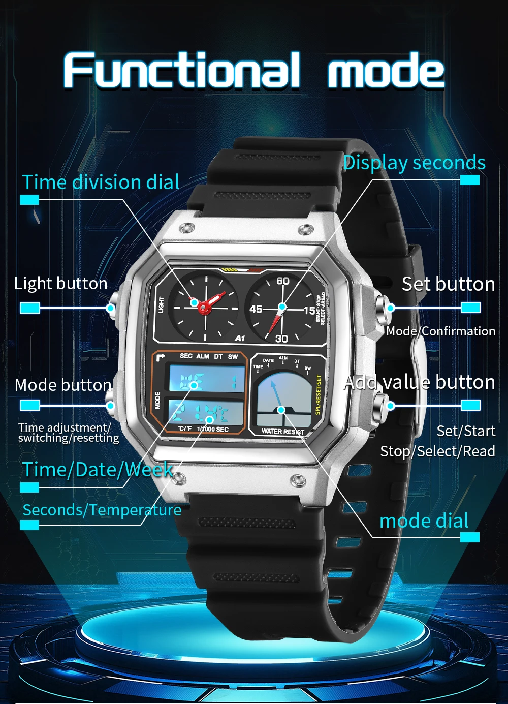 Moda SANDA 6257 Popüler erkek  - Luxury Watch Shop incelemesi ve fiyatı