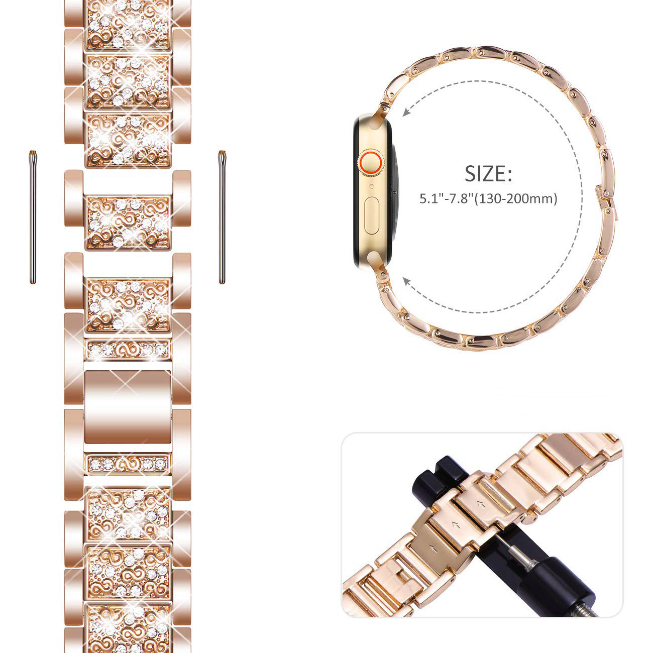 Kılıf + Bling kayış için Apple - Luxury Watch Apple Bands incelemesi ve fiyatı