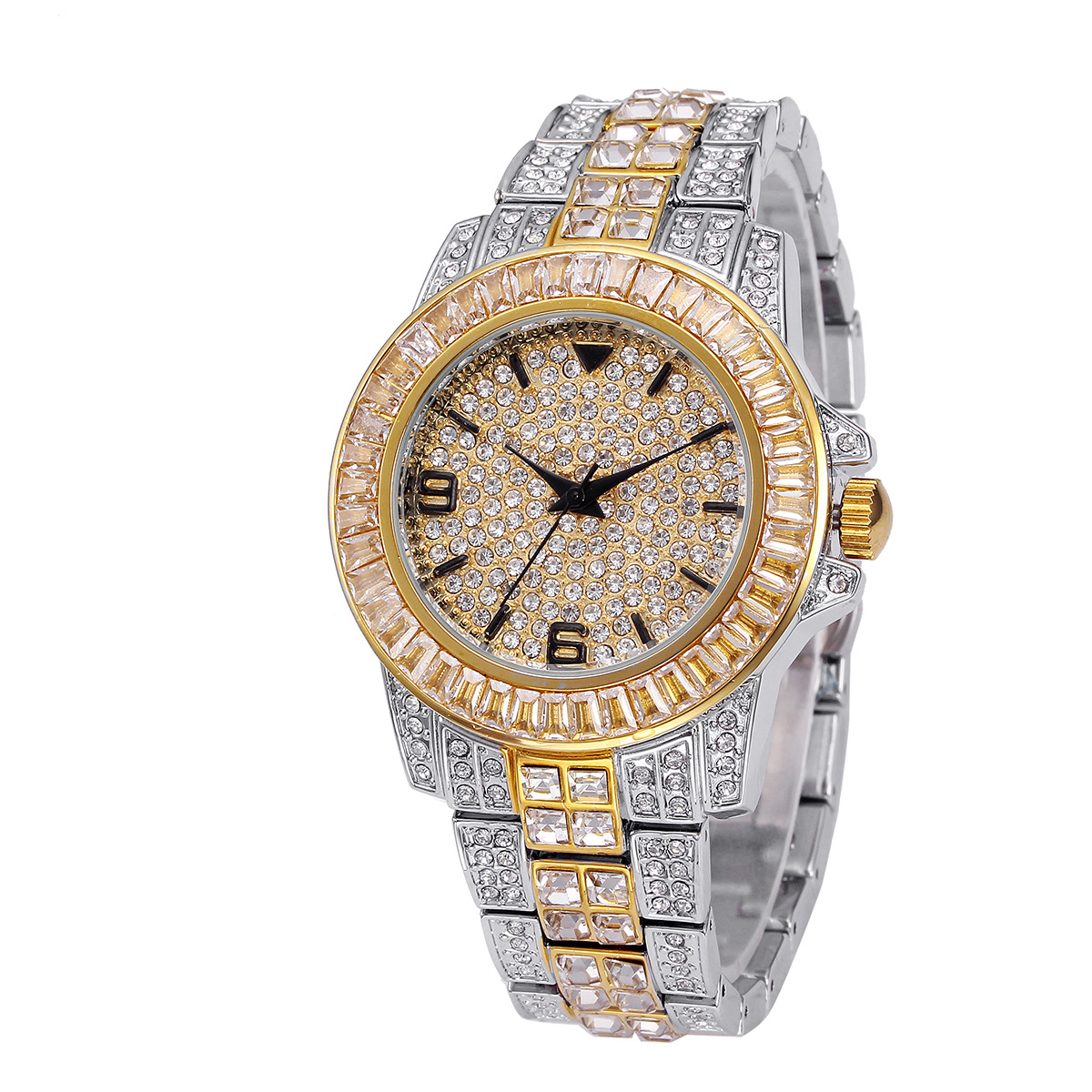Lüks Tam Taş Kuvars Saatler Er - Luxury Watch Women incelemesi ve fiyatı