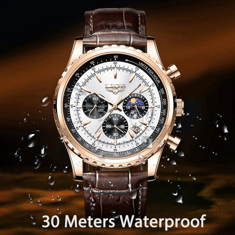 LIGE yeni Mens saatler üst mar - Luxury Watch Low Price incelemesi ve fiyatı