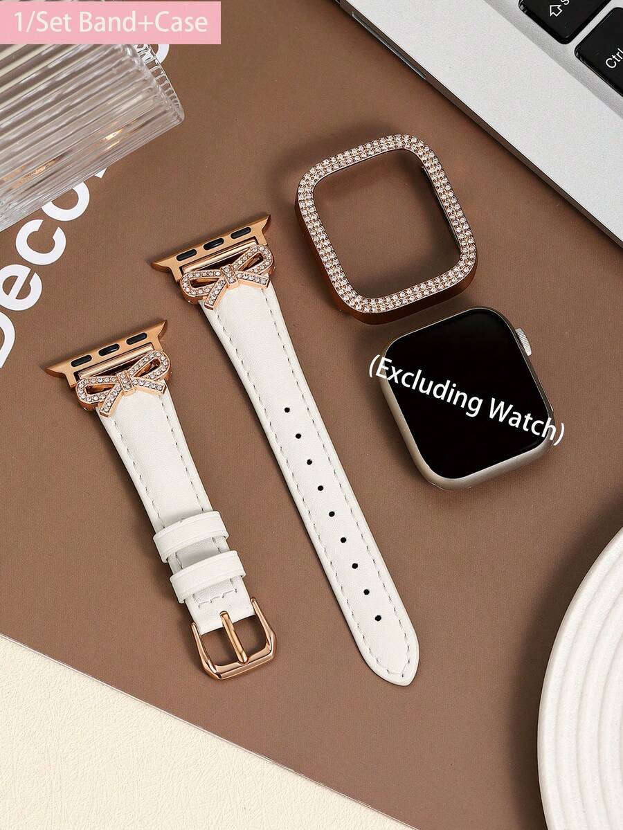 1/Set Lüks Gül Altın Elmaslı F - Luxury Watch Apple Bands incelemesi ve fiyatı