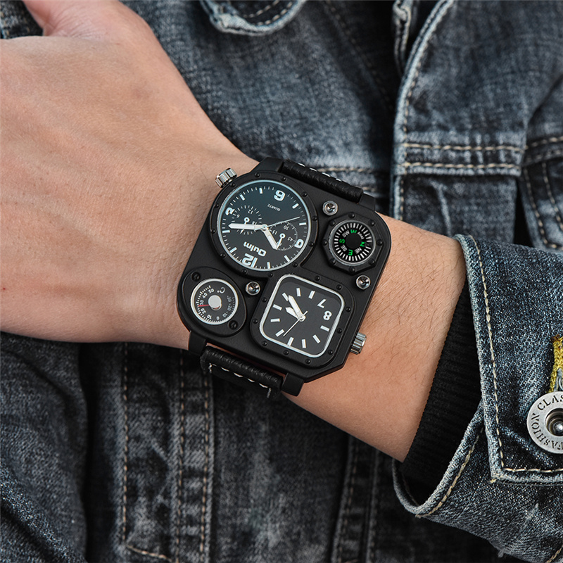 Oulm klasik siyah Casual saatl - Compass Watch Luxury incelemesi ve fiyatı