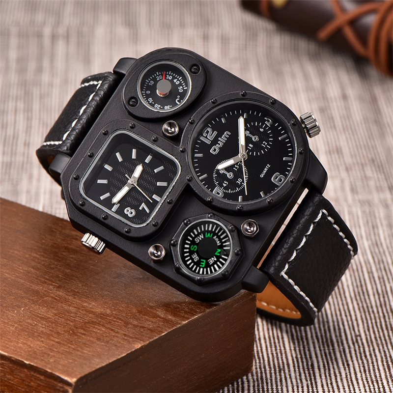 Oulm klasik siyah Casual saatl - Compass Watch Luxury incelemesi ve fiyatı