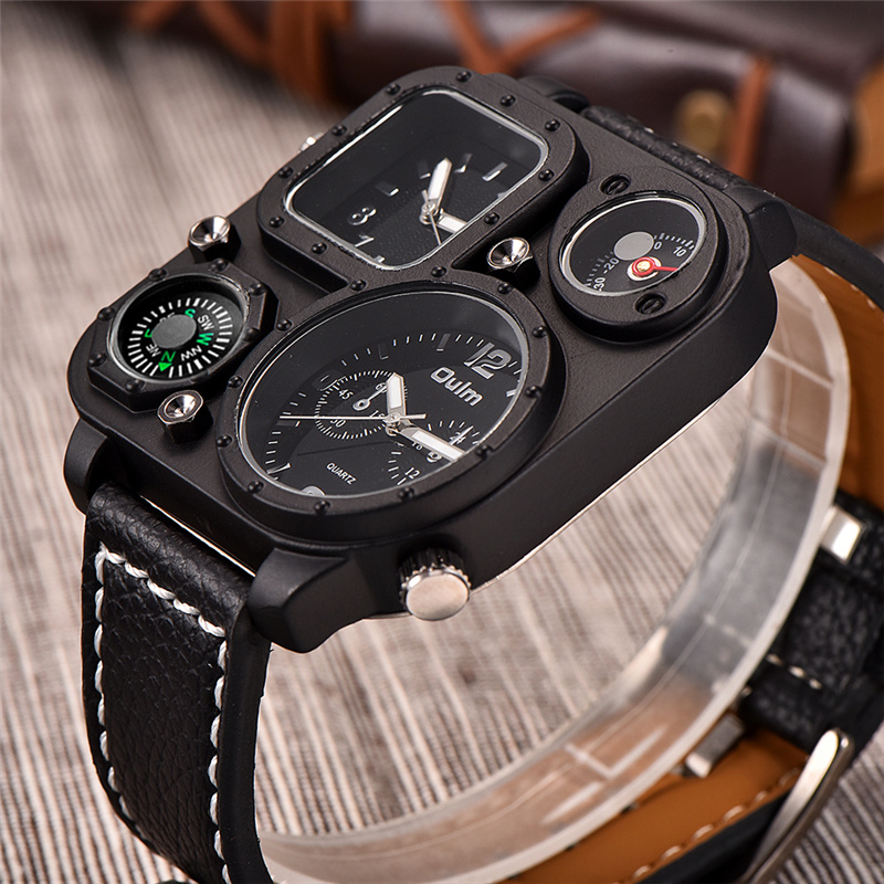 Oulm klasik siyah Casual saatl - Compass Watch Luxury incelemesi ve fiyatı