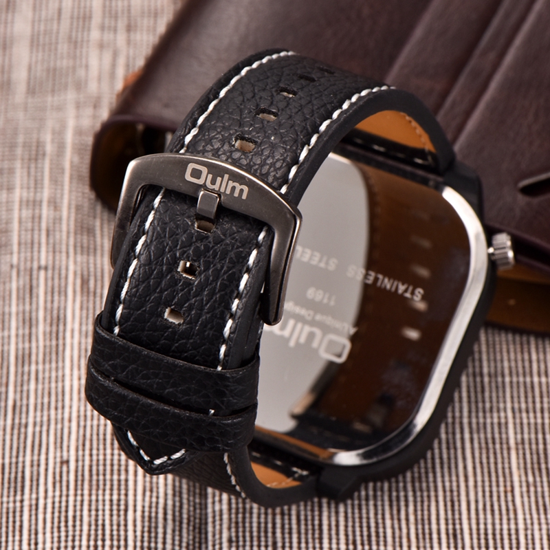 Oulm klasik siyah Casual saatl - Compass Watch Luxury incelemesi ve fiyatı