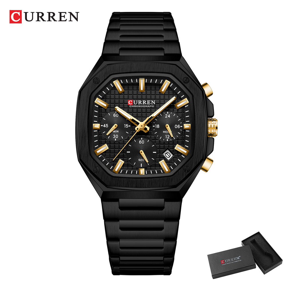 CURREN Lüks Kare Chrono İzle E - Luxury Watch Design incelemesi ve fiyatı