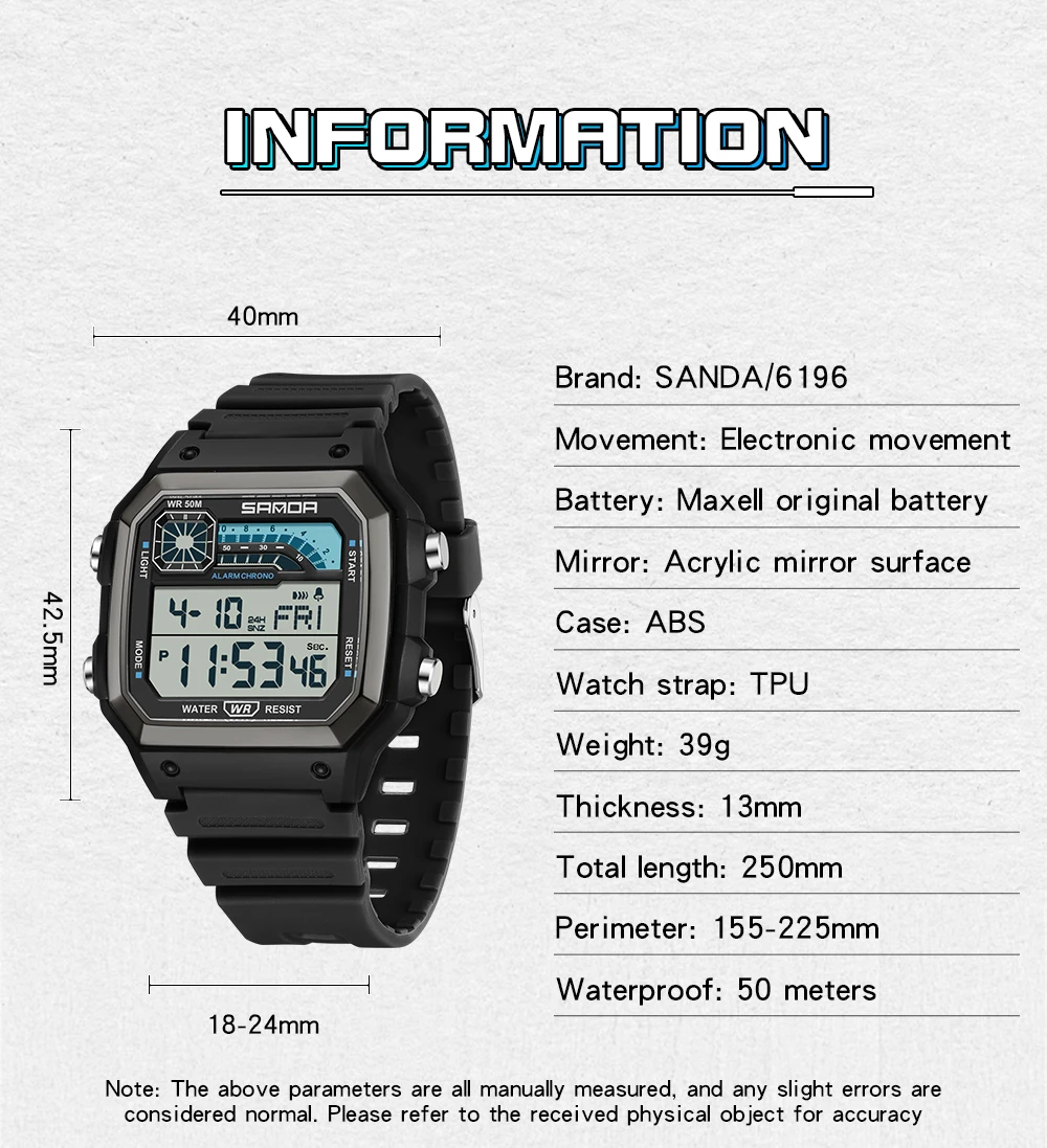 SANDA 6196 elektronik saat Çok - Minute Repeater Watch incelemesi ve fiyatı
