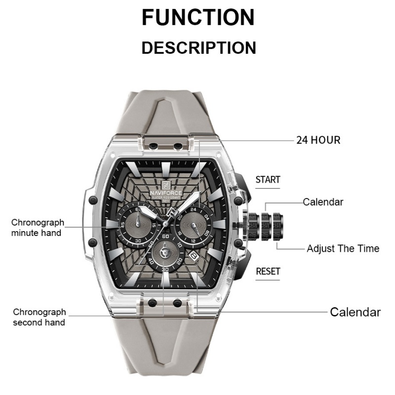 NF6113 NAVIFORCE Erkek Çok Fon - Minute Repeater Watch incelemesi ve fiyatı