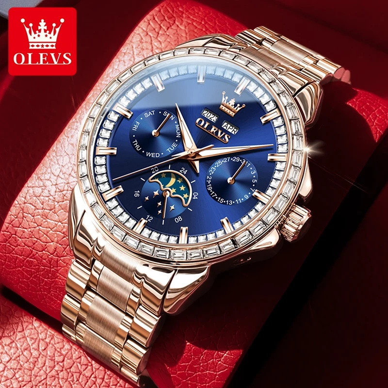 OLEVS 6695 YENI erkek Saatleri - Compass Watch Luxury incelemesi ve fiyatı